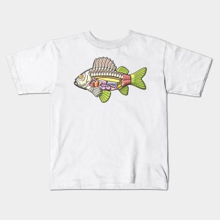 Colorful Fish Anatomy Illustration Kids T-Shirt